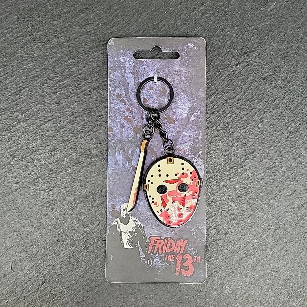 Friday the 13th Keychain Bloody Hockey Mask Machete Jason Voorhees Horror Movie